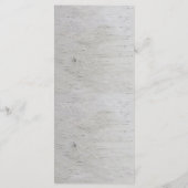 Rustic Country Silver Birver Tree Menu Mariage (Dos)