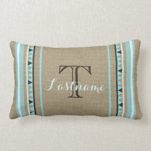 Rustic Country Southwest met Monogram Kussen