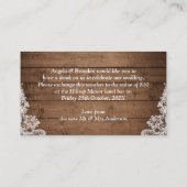 Rustic Country String Lights Drink Ticket Voucher Informatiekaartje (Achterkant)