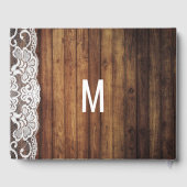 Rustic Country String Lights Wood Weddenschap Gastenboek (Achterkant)