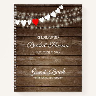 Rustic Country String of Lights Gastboek Notitieboek