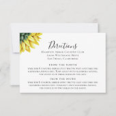 Rustic Country Sunflower Routebeschrijving Invoege Kaart (Voorkant)