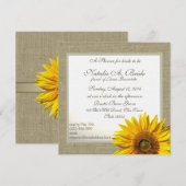 Rustic Country Sunflower Vrijgezellenfeest Kaart (Voorkant / Achterkant)