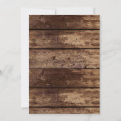 Rustic Country Sunflower Wedding Kaart (Achterkant)