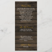 Rustic Country Sunflowers Barn Wood programmes (Dos)