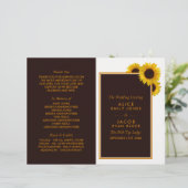 Rustic Country Sunflowers Programme de mariage flo (Debout devant)