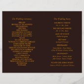 Rustic Country Sunflowers Programme de mariage flo (Dos)