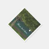 Rustic Country Tree String Lights Wedding Napkins Servetten (Hoek)
