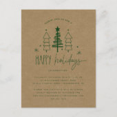 Rustic Country Trees Noël Invitation (Devant)