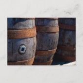 Rustic Country Vineyard Vin Baril Détails carte (Dos)