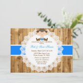 Rustic Country Vintage Camo Baby shower Invitation (Debout devant)