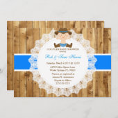 Rustic Country Vintage Camo Baby shower Invitation (Devant / Derrière)