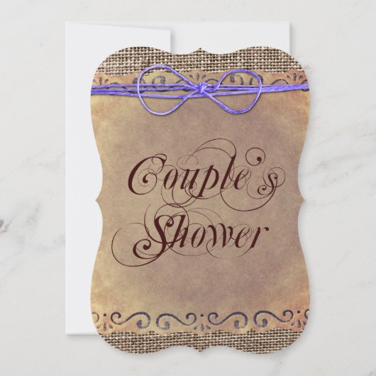 Rustic Country Vintage Couple's Shower Invitations (Dos)