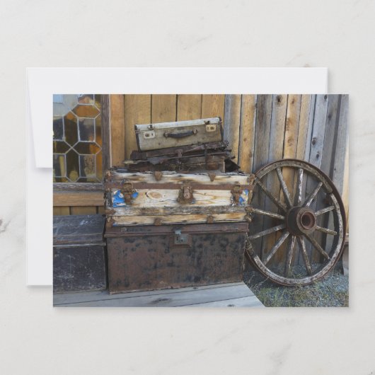 Rustic Country Wagon Wheel Wedel Invitations (Dos)