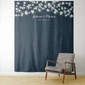 Rustic Country Wedding Backdrop Foto Booth Lights Wandkleed (In situ)