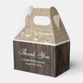 Rustic Country Wedding Bedankt Bedankdoosjes (Achterkant)