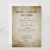 Rustic Country Wedding Distress Kaart (Voorkant)