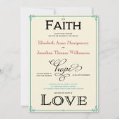 Rustic Country Wedding Invitation Red & Turquoise Kaart (Voorkant)
