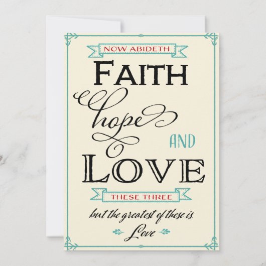 Rustic Country Wedding Invitation Red & Turquoise Kaart (Achterkant)