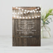 Rustic Country Wedding | Koord van lichten Kaart (Staand voorkant)