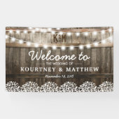 Rustic Country Wedding | Koord van lichten Spandoek (Horizontaal)
