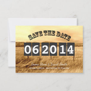 Rustic Country Wedding Save the Date Announements
