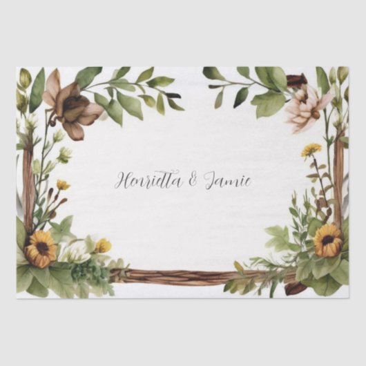 Rustic Country Wedding Tissuepapier (Voorkant)