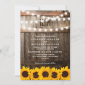 Rustic Country Wedding | Zonnebloemlastlassen Kaart (Voorkant)