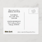 Rustic Country Western Fête des mariées Invitation (Dos)