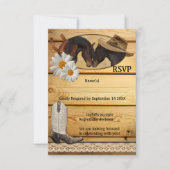 Rustic Country Western Hors Carte RSVP (Devant)