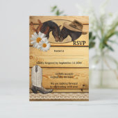 Rustic Country Western Hors Carte RSVP (Debout devant)
