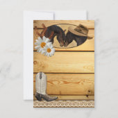 Rustic Country Western Hors Carte RSVP (Dos)