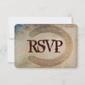 Rustic Country Western Horseshoe Wedding Carte RSV (Dos)