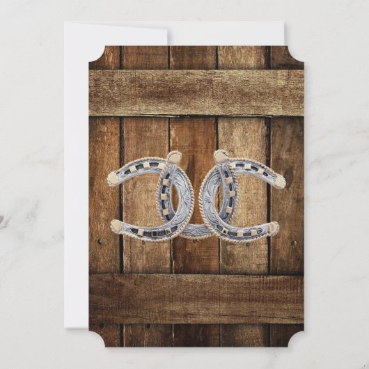 Rustic Country Western Mariage Numéro de table (Dos)