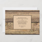 Rustic Country Wood 3 Foto Afstuderen Bedankkaart (Achterkant)