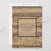 Rustic Country Wood Graduation Photo MERCI (Dos)
