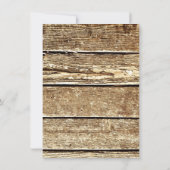 Rustic Country Wood Hoefijzer Wedding Invitations Kaart (Achterkant)