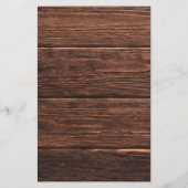 Rustic Country Wood Mason Jar Lights Menu Mariage (Dos)