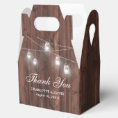 Rustic Country Wood Mason Jars Wedding Bedankt Bedankdoosjes (Geopend)