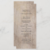 Rustic Country Wood Wedding Menu (Voorkant / Achterkant)