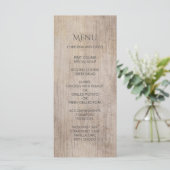 Rustic Country Wood Wedding Menu (Staand voorkant)
