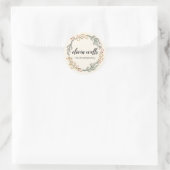 Rustic Country WreatSignature Script Ronde Sticker (Tas)