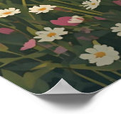 Rustic Countryside Cabin with Wildflowers Poster (Hoek)