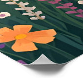 Rustic Countryside Cabin with Wildflowers Poster (Hoek)