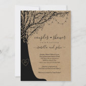 Rustic Couple's Wedding Shower Invitation Kaart (Voorkant)