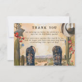 Rustic Cowboy 1st Rodeo Birthday Bedankkaart (Voorkant)