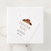 Rustic Cowboy Baby shower Bedankjes Labels (In situ)
