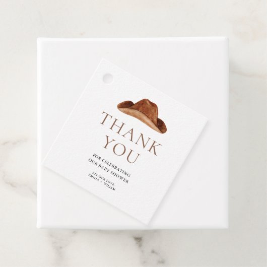 Rustic Cowboy Baby shower Bedankjes Labels (In situ)