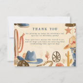 Rustic Cowboy Boots 1st Birthday Bedankkaart (Voorkant)