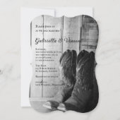 Rustic Cowboy Boots country Wedding Kaart (Voorkant)